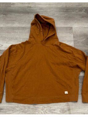 Vuori Sunnyside Hoodie Tumeric Sable Heather Cotton Terry Womens XS VW261